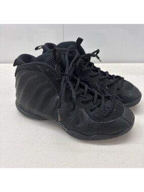 Nike Little Foamposite One Anthracite Black Sneakers, Size 3Y FN7314-001 Shoes